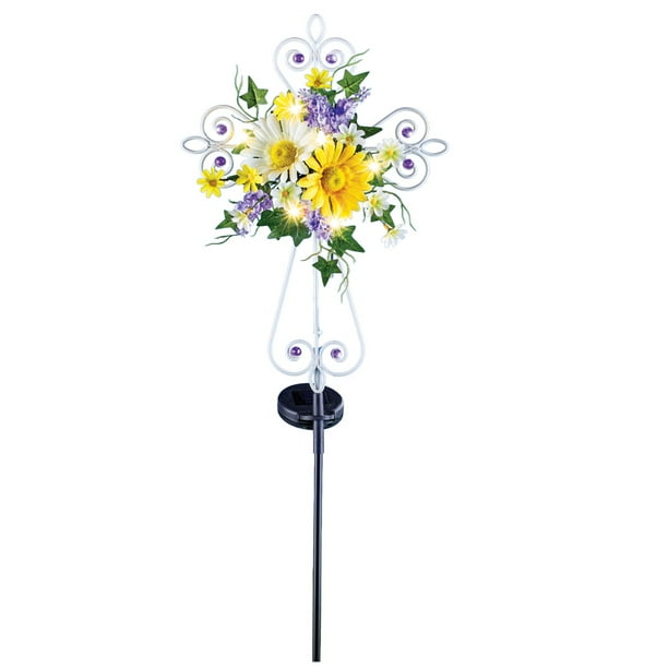 Pretty Daisy Fairy Light Up Windchime Leaf Flower Swing White LEDs Solar Powered Pretty Daisy Fairy Light Up Windchime Leaf Flower Swing White LEDs Solar Powered